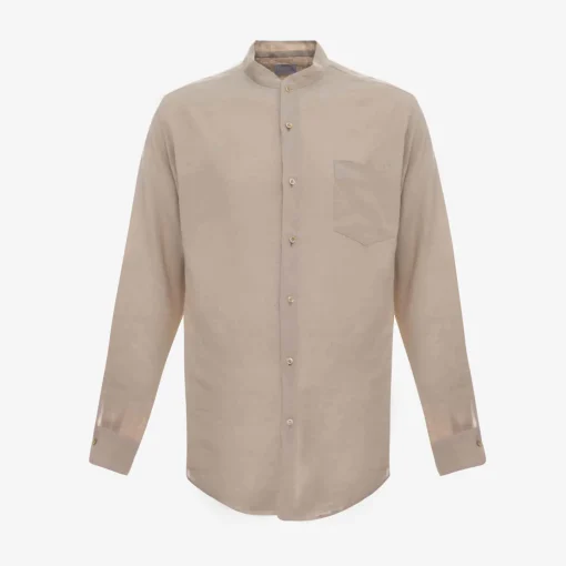 Beige Lounge Suit Shirt - Made To Order^Atelier Bomba New