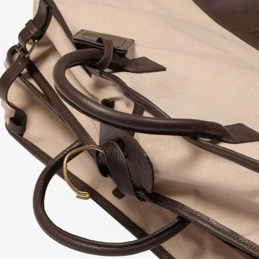 Battistoni Canvas And Leather Garment Bag^ISSIMO Online