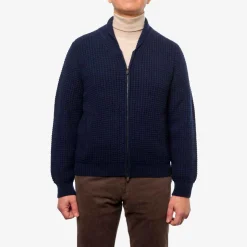 Cashmere Zipped Cardigan - Made To Order^Battistoni Outlet
