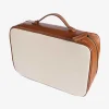 Battistoni Leather And Canvas Shirt-Case - Tan