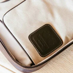 Leather And Canvas Shirt-Case - Blue^Battistoni Hot