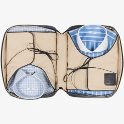 Leather And Canvas Shirt-Case - Blue^Battistoni Hot