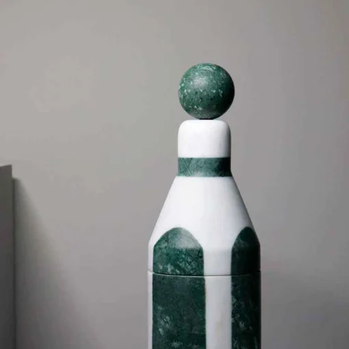 Cooler B Marble Container Green And White, Pietro Russo Design - Made To Order^Editions Milano Sale