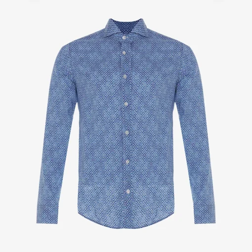 Dark Blue Printed Sean Shirt^Fedeli Outlet