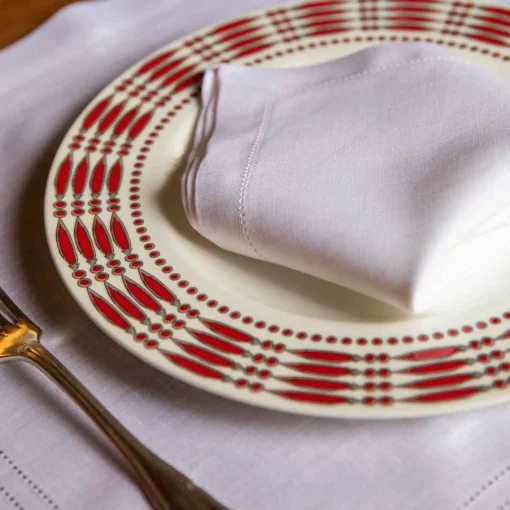 Hemstitch Embroidered Placemat And Napkin - Set Of 2^ISSIMO Outlet