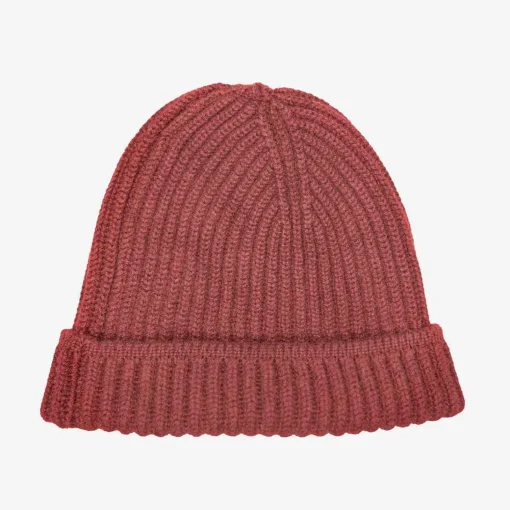 Pure Cashmere Fisherman'S Rib Hat Wine Red^ISSIMO