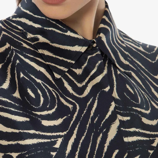 X Alberto Biani Zebra Silk Shirt^ISSIMO Online