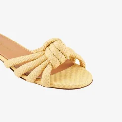 X Aquazzura Flat Woven Rafia - Natural^ISSIMO Online