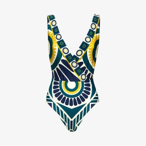 X La Doublej Hazzard Swimsuit - Blue Solar Placee^ISSIMO Clearance