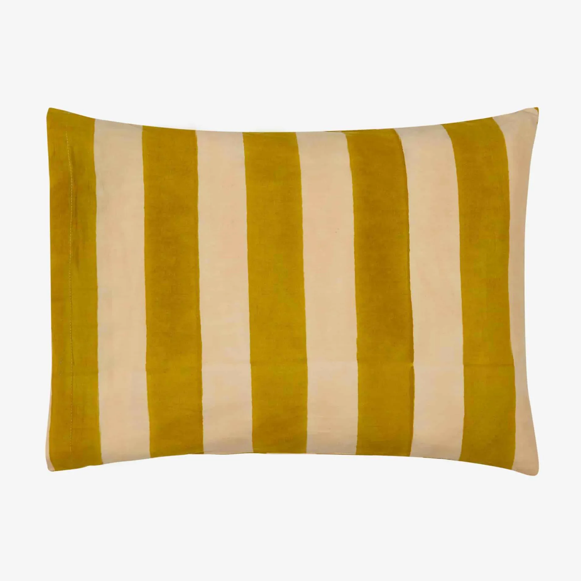 X Lisa Corti Bougainvillea Mustard Stripes Baby Pillow^ISSIMO Online
