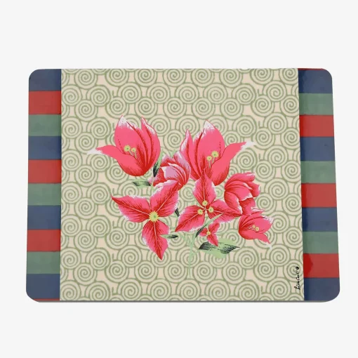 X Lisa Corti Bougainvillea Spiral Placemat^ISSIMO New