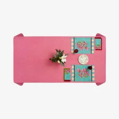 X Lisa Corti Bougainvillea White Veronese Stripes Placemat^ISSIMO Hot