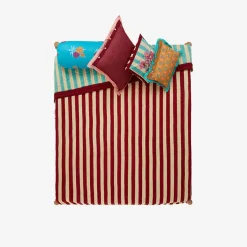 X Lisa Corti Bougainvillea White Veronese Stripes Quilt^ISSIMO Discount