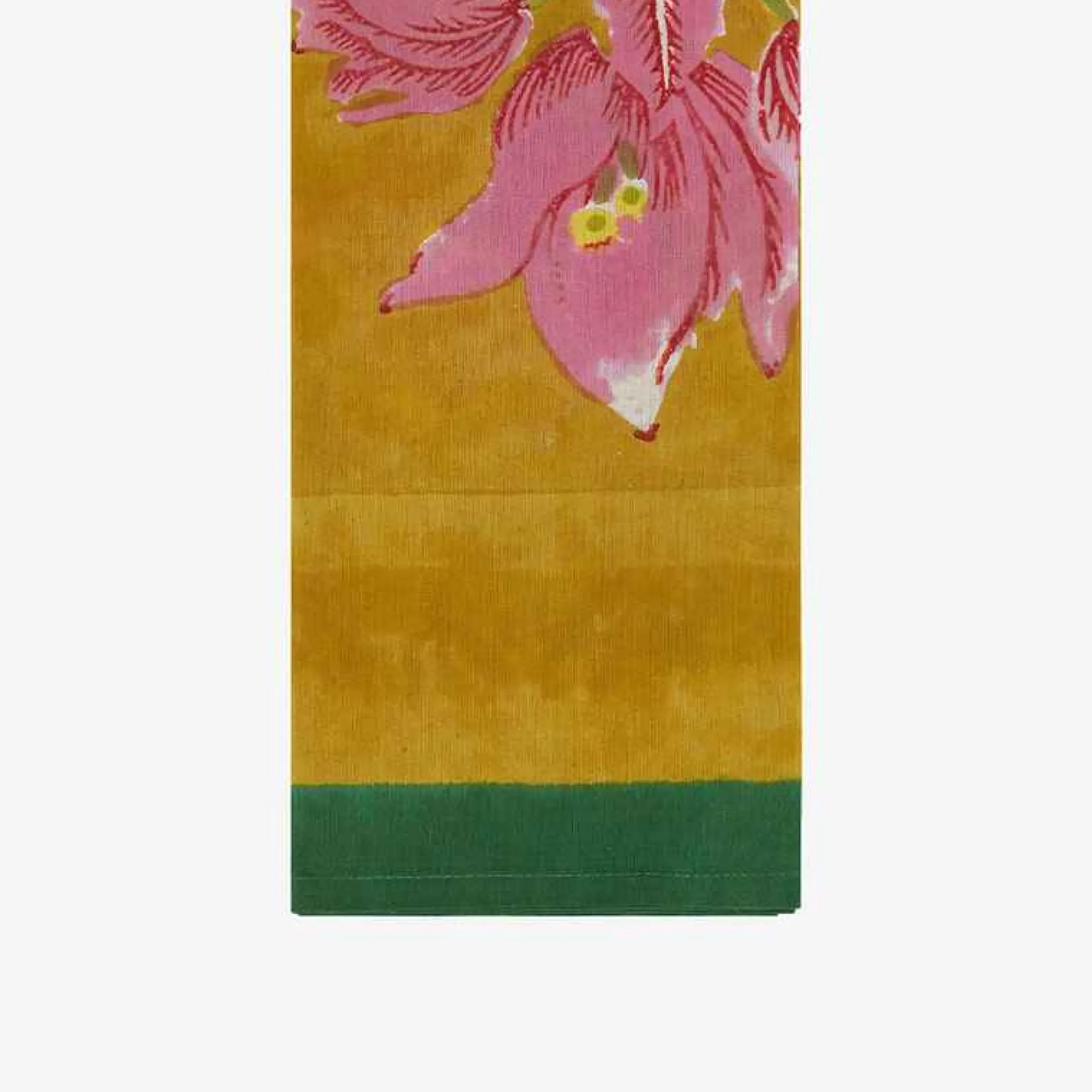 X Lisa Corti Bougainvillea Mustard Stripes Napkin^ISSIMO Outlet