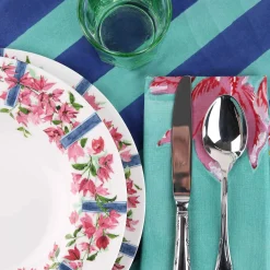 X Lisa Corti Bougainvillea Stripes Napkin^ISSIMO Outlet