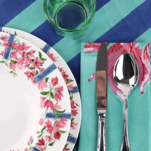 X Lisa Corti Bougainvillea Stripes Napkin^ISSIMO Outlet