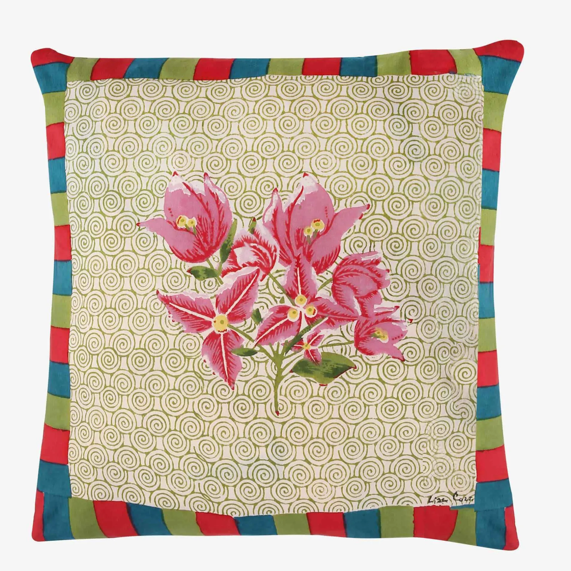 X Lisa Corti Bougainvillea Spiral Pillow^ISSIMO Sale
