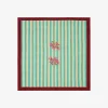 X Lisa Corti Bougainvillea White Veronese Stripes Square Tablecloth^ISSIMO Best
