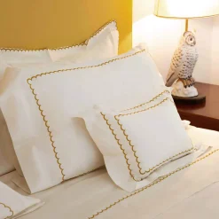 X Rivolta Carmignani Scallop Boudoir Sham Mustard^ISSIMO Online