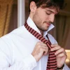 X Schostal Bicolour Striped Knitted Silk Tie^ISSIMO