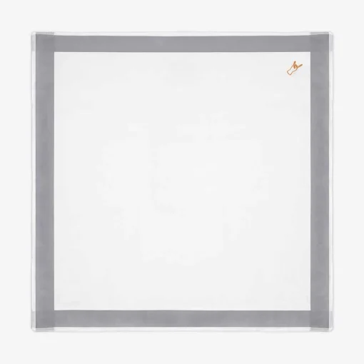 X Schostal Handkerchief With Corna Embroidery - Grey^ISSIMO Hot