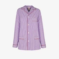 X Schostal Unisex Striped Pyjama-Purple&White^ISSIMO Discount