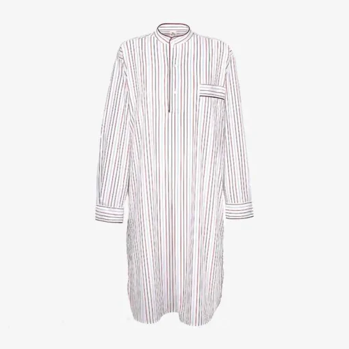 X Schostal Unisex Nightshirt - White & Multicoloured Stripes^ISSIMO Outlet