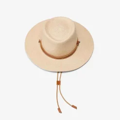 Panama Straw O' Keeffe Hat With Tan Leather Natural Tan^Officina Del Poggio Online