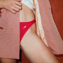 Red Slip- In Ecological Fabric With Our Lucky Chili Embroidery^ISSIMO Sale