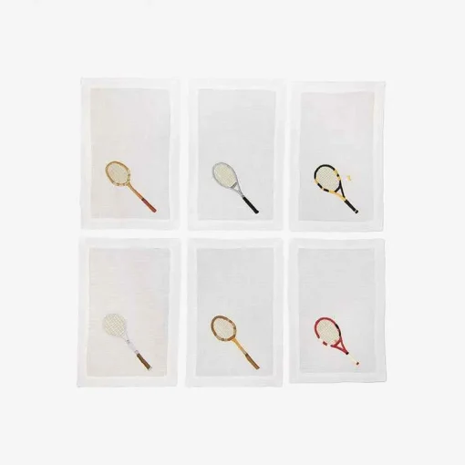 Embroidered Cocktail Napkins - Set Of 6^Taf Ricami Best