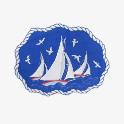 Sailor Embroidered Placemats And Napkins - Set Of 6^Taf Ricami Clearance